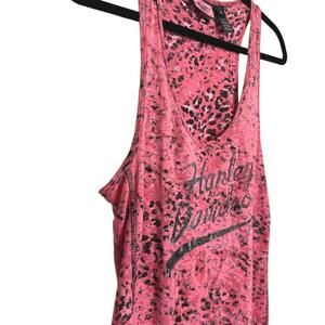 Harley Davidson‎ Pink Leopard Print Tank Top